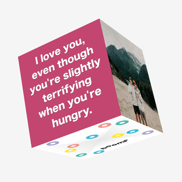 Terrifying when Hungry Confetti-exploding Greetings Card