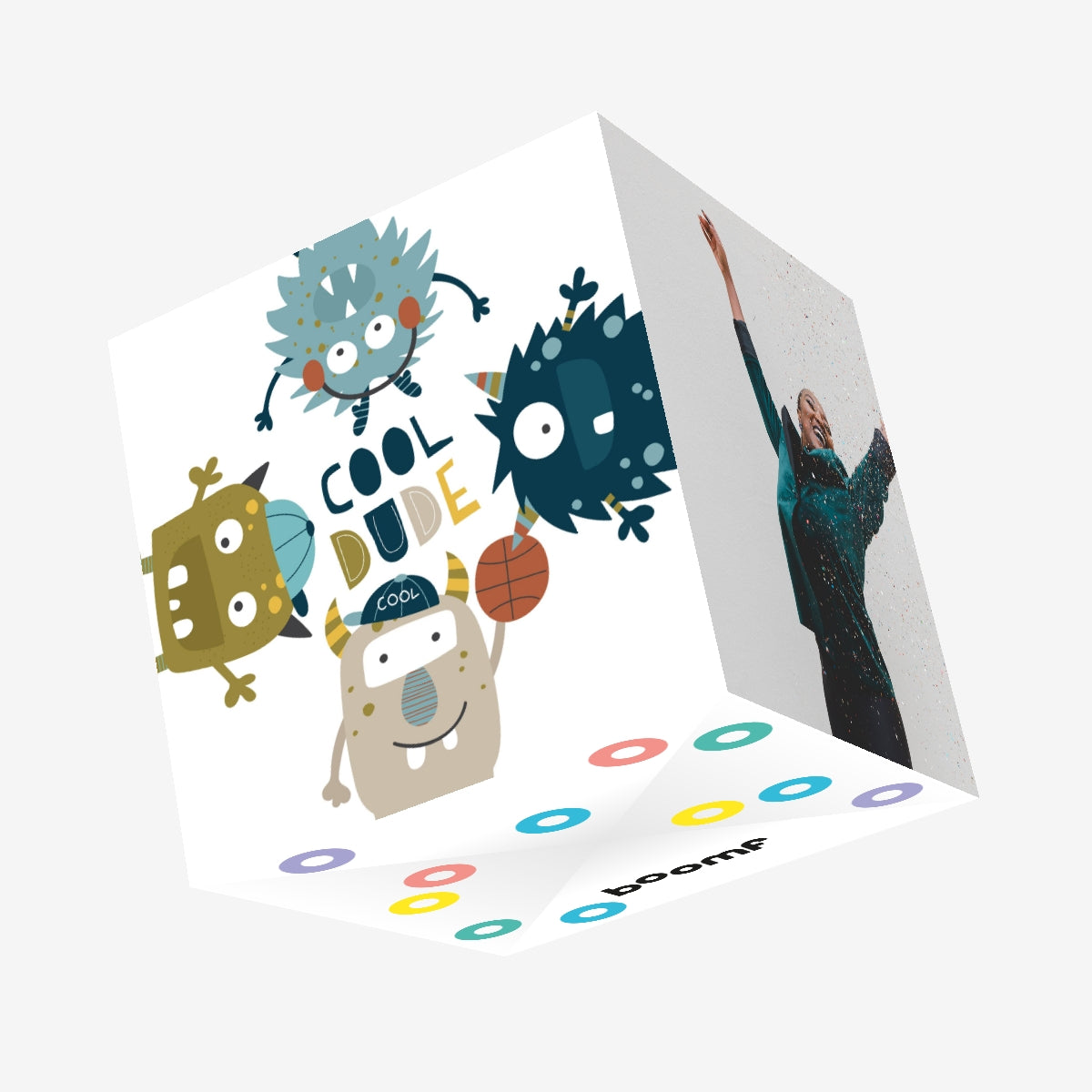 Cool Dude Monsters Confetti-exploding Greetings Card – Boomf