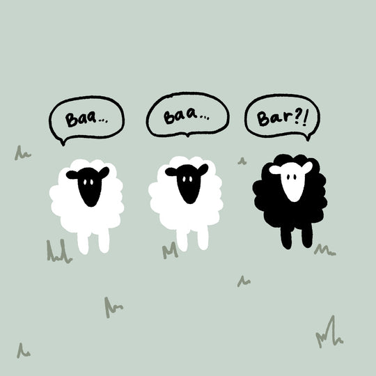Baa Baa Bar Sheep Card