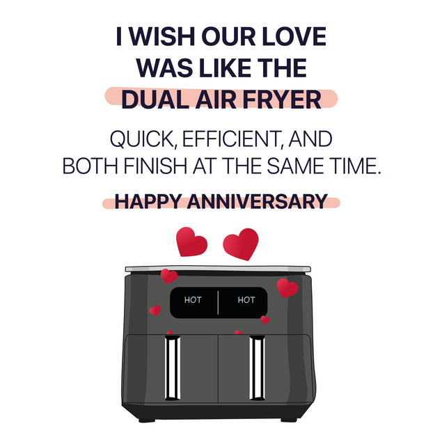 Air Fryer Dual Finish Anniversary Card - 1
