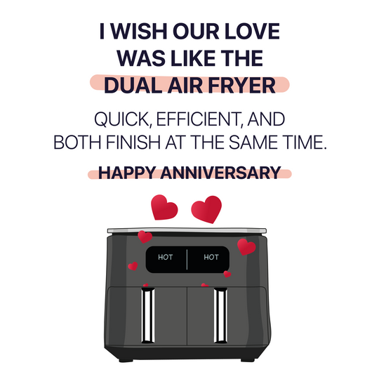 Dual Air Fryer Anniversary Card