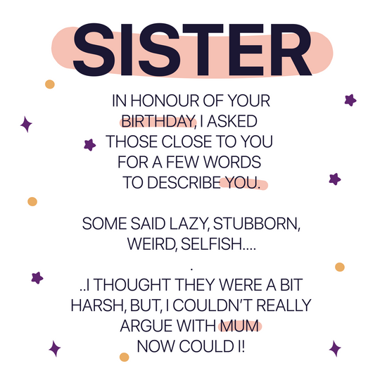 Can't Argue With Mum Sister Birthday Card