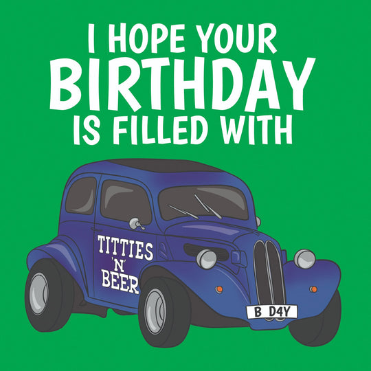 The Grand Tour Titties N Beer Birthday Card