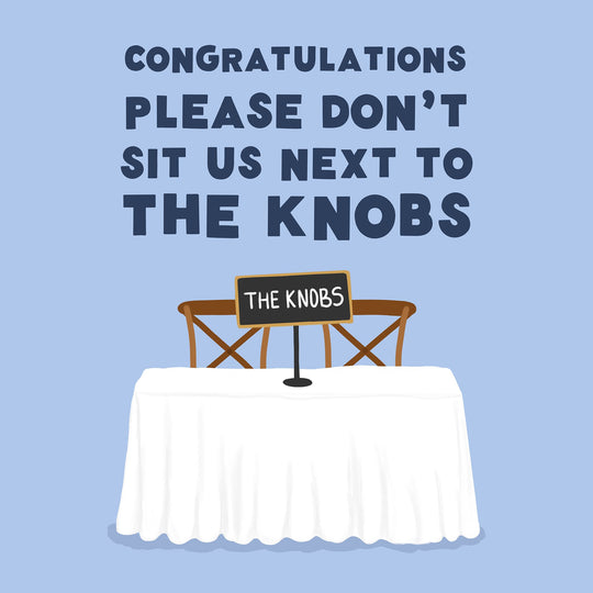 The Knobs Wedding Card