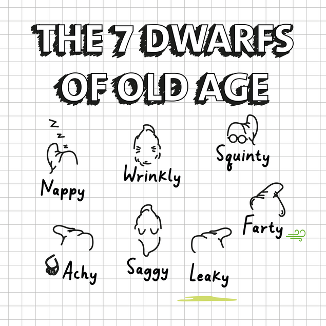 7 Dwarfs of Old Age Birthday Card - 1