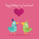 Cute Birds Tweet-Heart Birthday Card