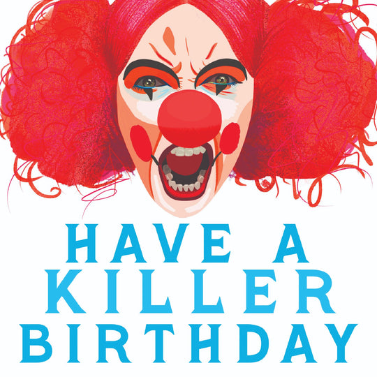 Killing Eve Clown Birthday Card