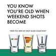 Shot Glass collection getting old Birthday Card - 1