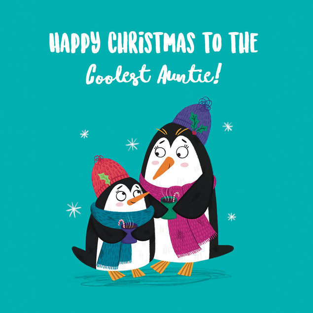 Penguin Auntie Christmas Card - 1