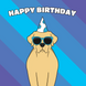 Cool Golden Labrador Dog Birthday Card