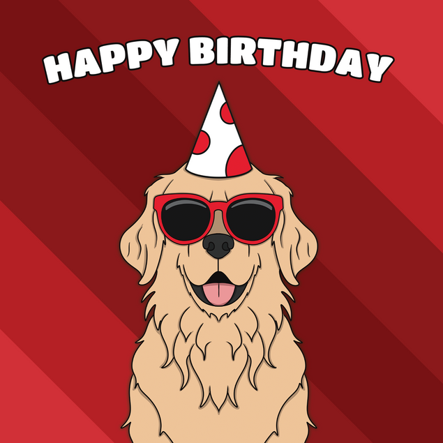 Golden Retriever Dog Birthday - 1