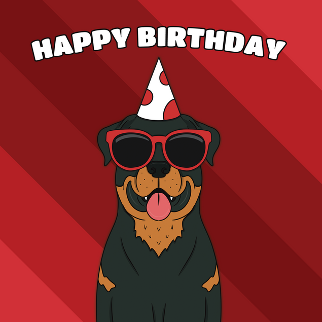 Rottweiler Dog Birthday - 1