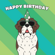 Saint Bernard Dog Birthday - 1