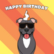 Cool Staffordshire Bull Terrier Dog Birthday Card