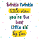 Twinkle Twinkle Little Star Little Sister Card