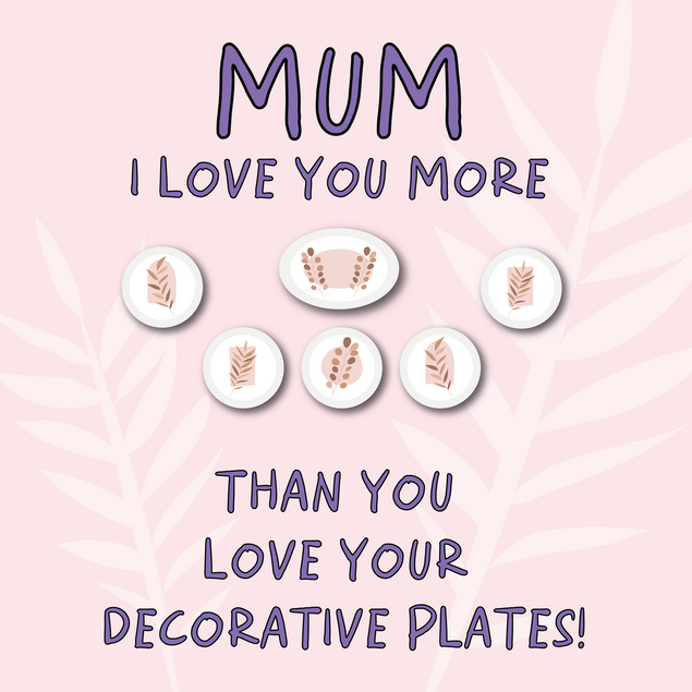 Decorative Wall Plates Mum Birthday Card - 1