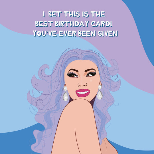 The Best Cardi Birthday Card