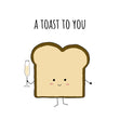 Cute toast celebrate congratulations card - 1