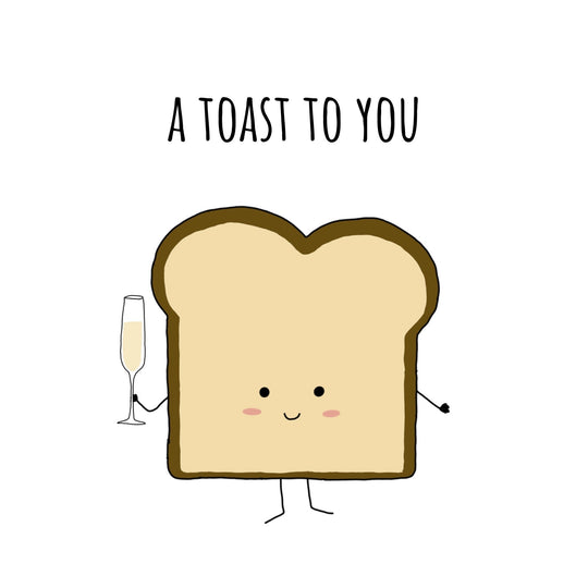 Cute Toast Congratulations Card