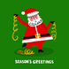 Santa Claus Ribbon Christmas Card