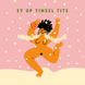 Tinsel Tits Naked Lady Christmas Card
