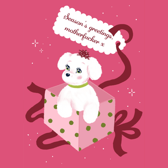 Kitsch Dog Christmas Card