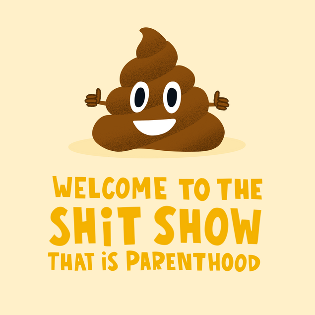 Funny New Baby Shit Show Parenting Card  - 1