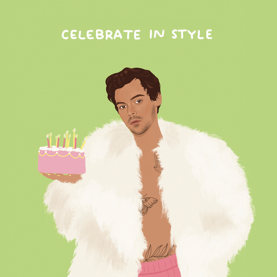 Celebrate In Style Harry Styles Birthday Card