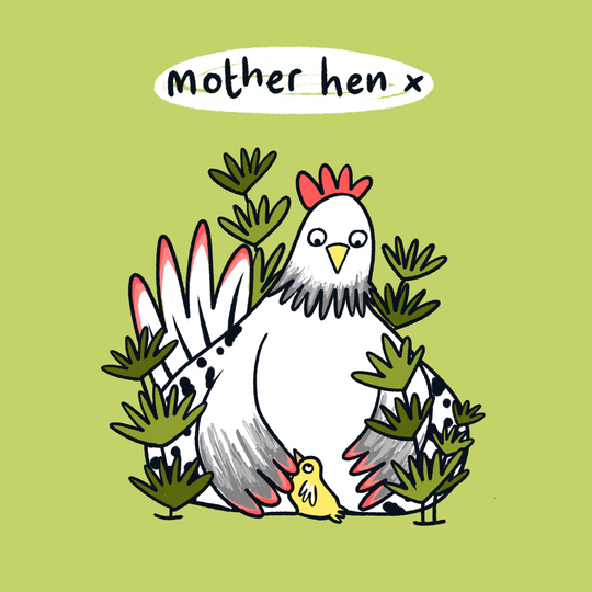 Cute Mother Hen And Baby Chick Mother's Day Card