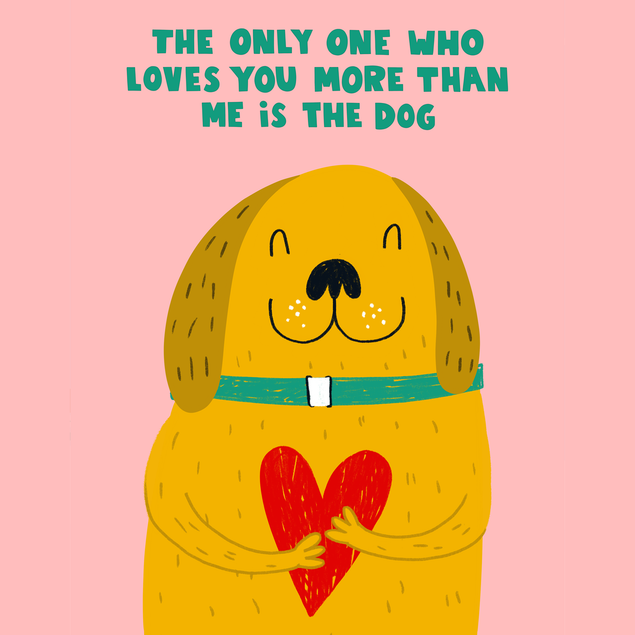 Funny Cute Dog Love Valentine's Card - 1
