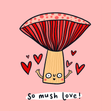 Cute Illustrated Mushroom Valentine's Love Card - 1