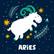 Aries Ram Star Sign Birthday Card