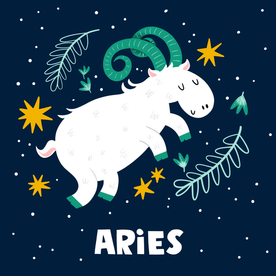 Aries Ram Star Sign Birthday Card