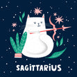 Fun, Quirky Sagittarius Star Sign Zodiac Card for Astrology Fans - 1