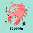 Fun, Quirky Scorpio Star Sign Zodiac Card for Astrology Fans - 1