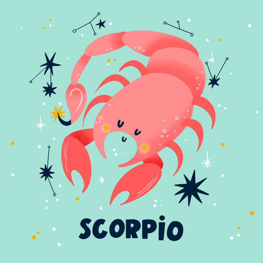 Cute Scorpio Star Sign Birthday Card