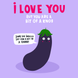 Funny Aubergine Emoji Card