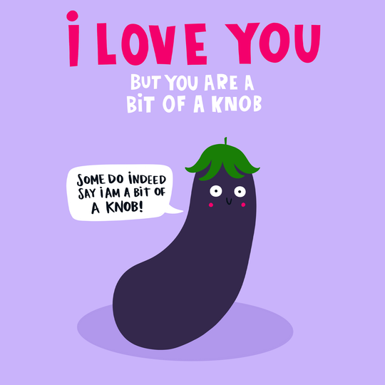 Funny Aubergine Emoji Card