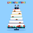 Pride Wedding Cake Congratulations Card - 1