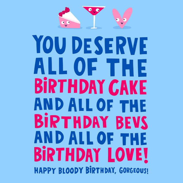 Funny You Deserve All The Cake  Birthday Card - 1