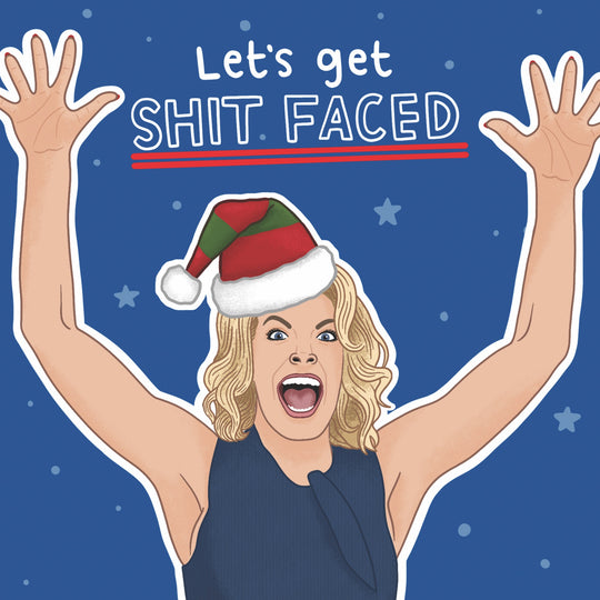 Shit Faced Rebecca Welton Christmas Card