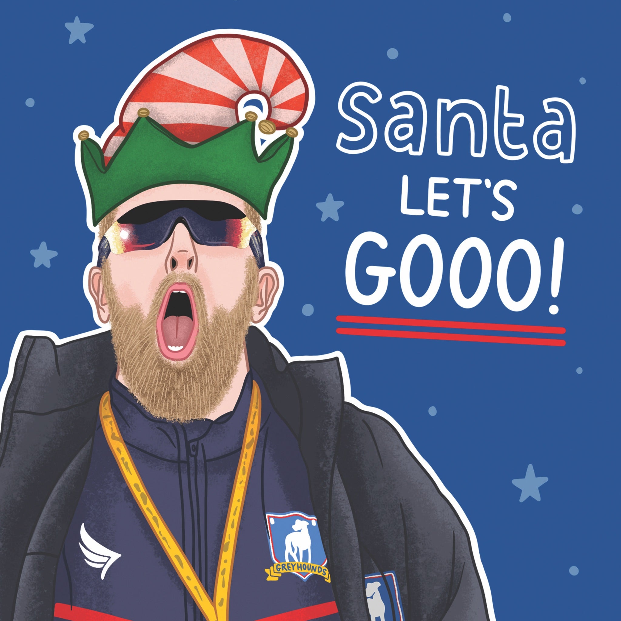 Santa Let’s GOOO Ted Lasso Christmas Card – Boomf