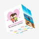 Cute Couple Happy 3rd Anniversary Confetti-exploding Greetings Card