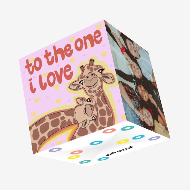 Cute Giraffe Couple Valentine's Confetti-exploding Greetings Card