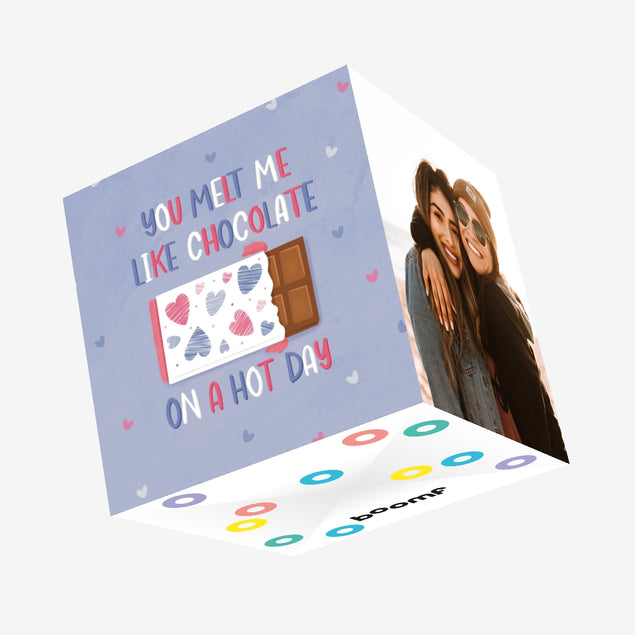You Melt Me Like Chocolate Confetti-exploding Greetings Card