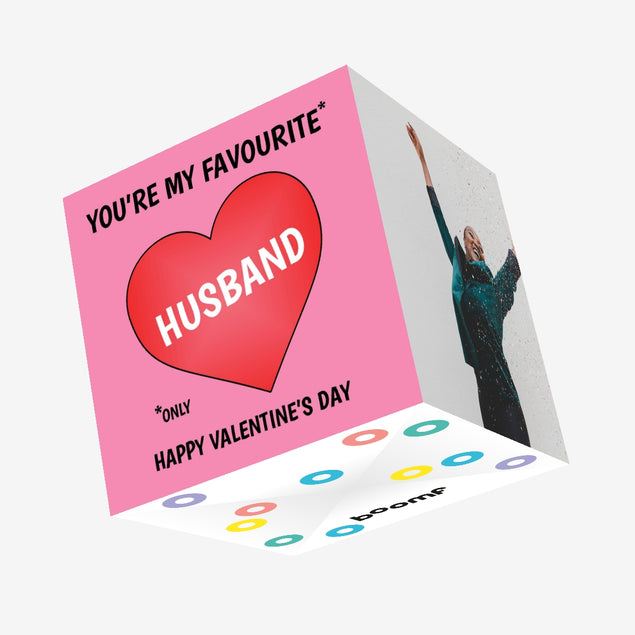 You're My Favourite Husband Confetti-exploding Greetings Card