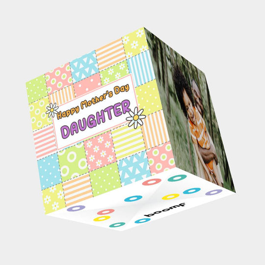 Happy Mother's Day Daughter Bomb 3D Cube Card