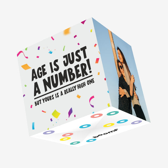 Age Is Just A Number Confetti-exploding Greetings Card