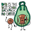 Dad Best School Backpack Avo-Carrier Card