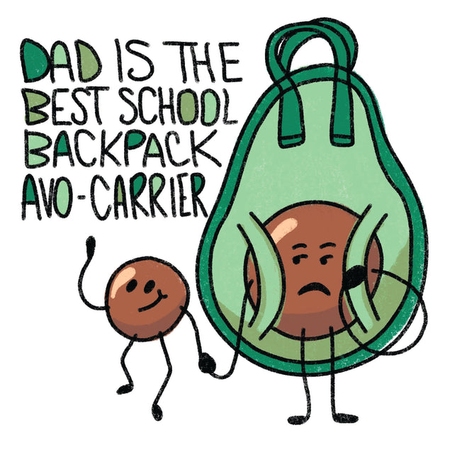 Dad Best School Backpack Avo-Carrier Card